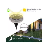 4 kusy solárnych diskov na záhradu - 8 LED