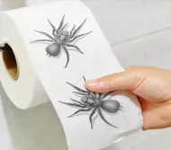 Toaletný papier s motívom pavúka