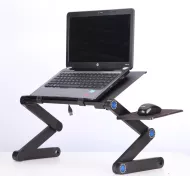 Polohovateľný stolík pre notebook Laptop Table - čierny